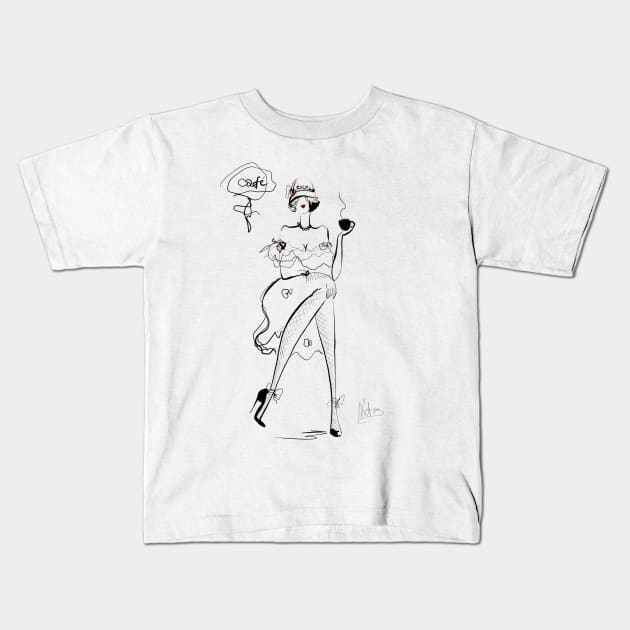 Café Kids T-Shirt by Natxa